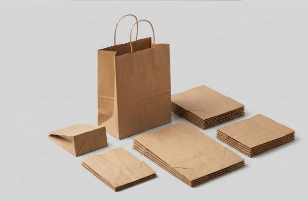 Maker holding a handmade paper bag